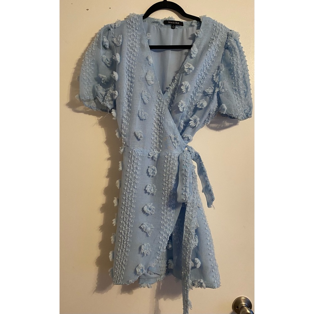 Strut & Bolt Blue Wrap Dress